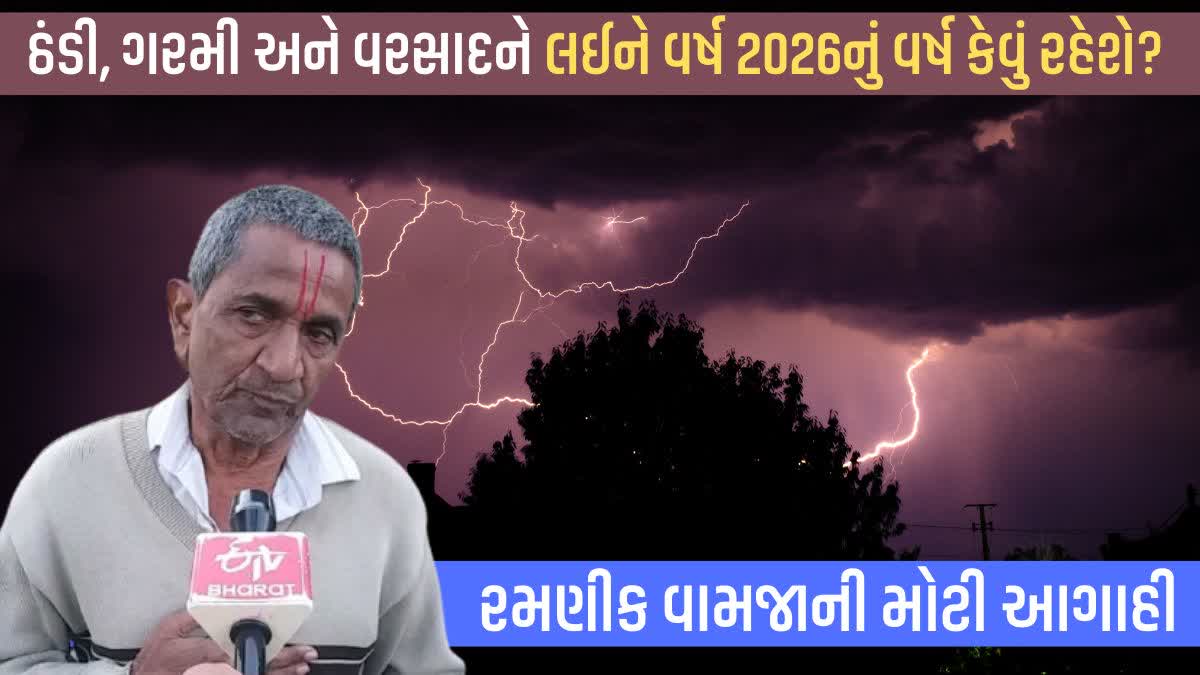 વર્ષ 2026માં ઠંડી, વરસાદ અને માવઠાને લઈને રમણીક વામજાની મોટી આગાહી