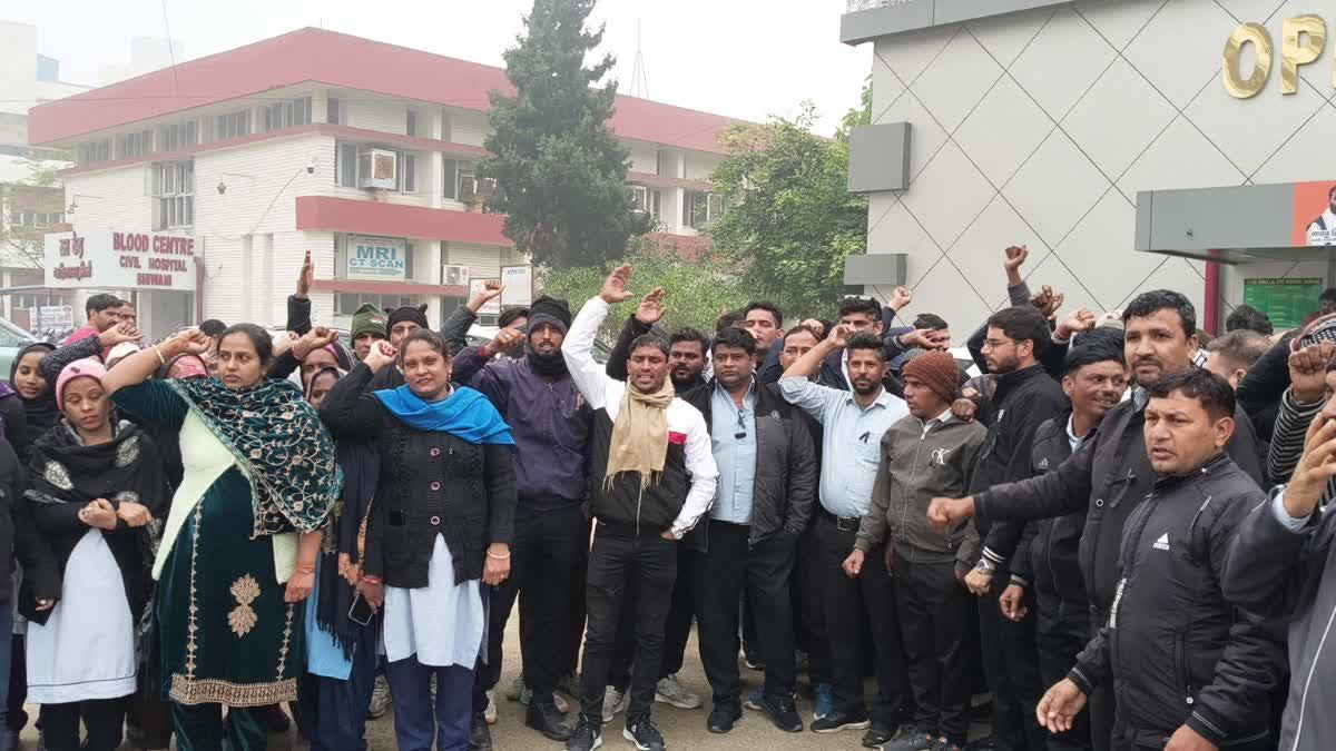 HKRN employees protest Bhiwani