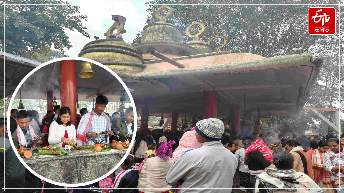 New year 2026 people gathered in Tinsukia Tilinga Mandir and Nabari Bibeswar Devalaya