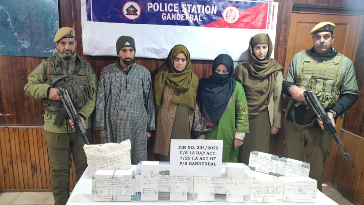 گاندربل میں بڑی کارروائی، 2 ملی ٹینٹ معاونین گرفتار