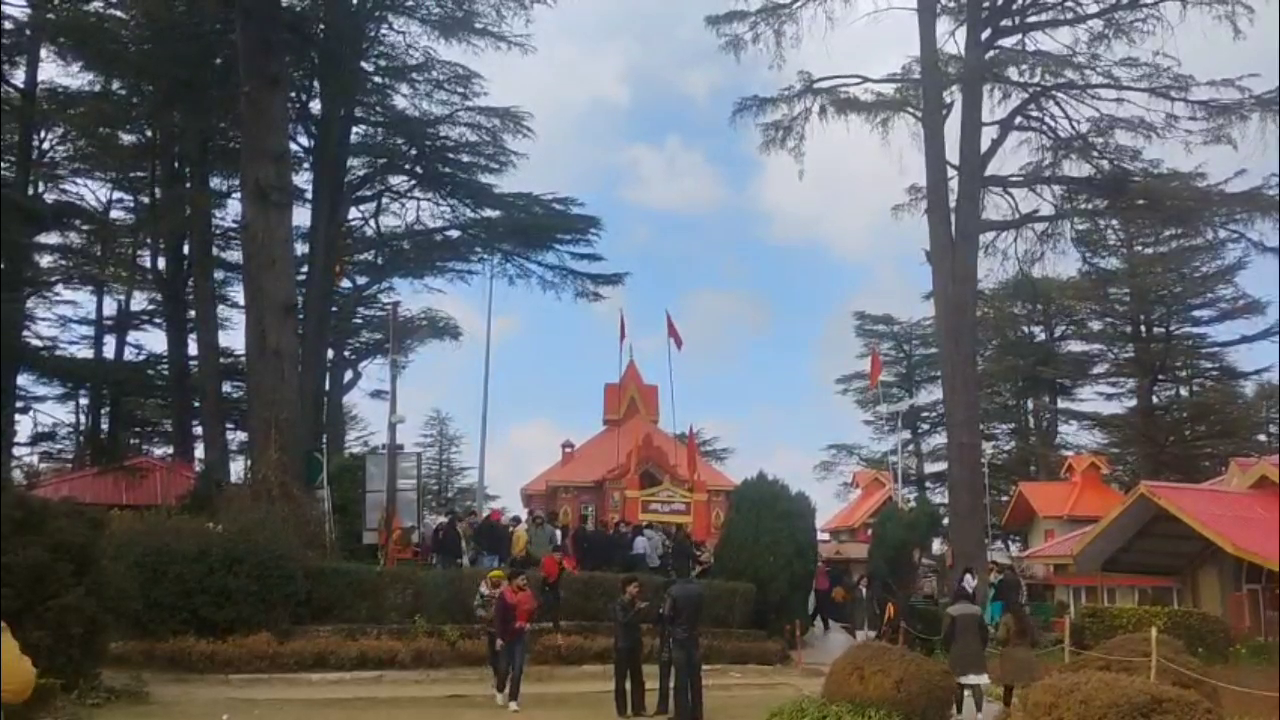 नये साल पर जाखू मंदिर में उमड़ी भीड़