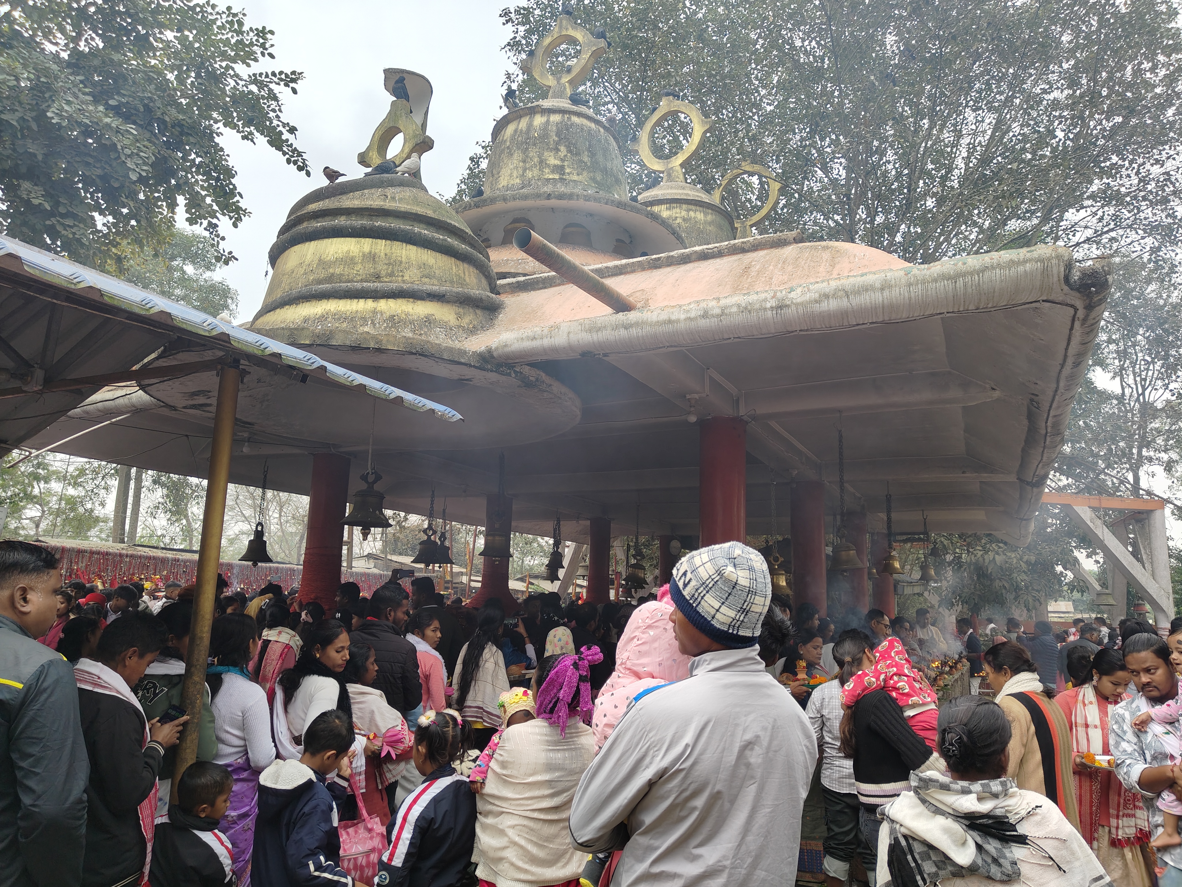 New year 2026 people gathered in Tinsukia Tilinga Mandir and Nabari Bibeswar Devalaya