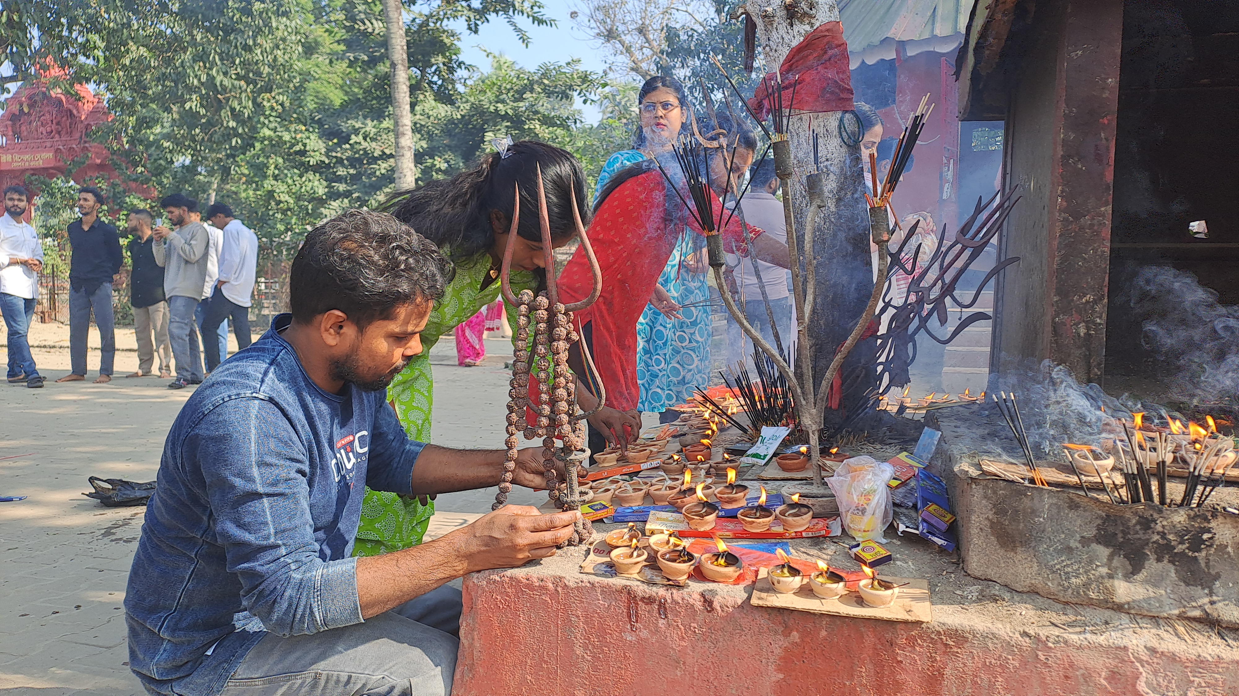New year 2026 people gathered in Tinsukia Tilinga Mandir and Nabari Bibeswar Devalaya
