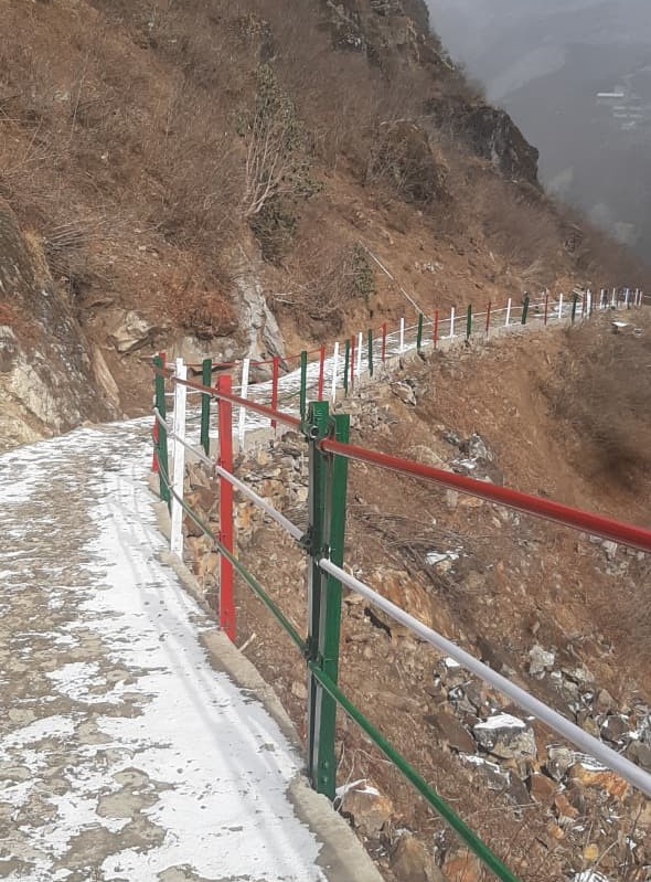 The walking path to Kedarnath after repairs