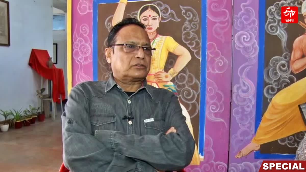 ETV Bharat exclusive interview with artist Dilip Tamuly