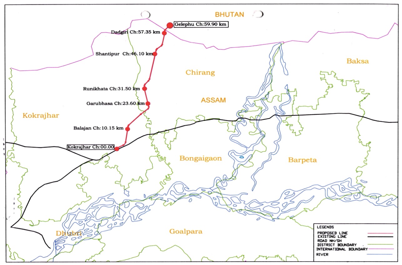Indian-Bhutan rail line
