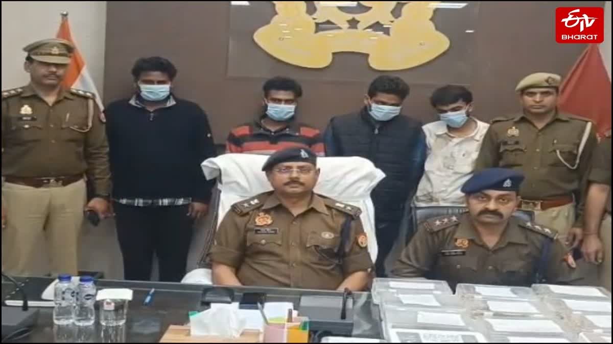 पुलिस की गिरफ्त में चोरी के आरोपी.