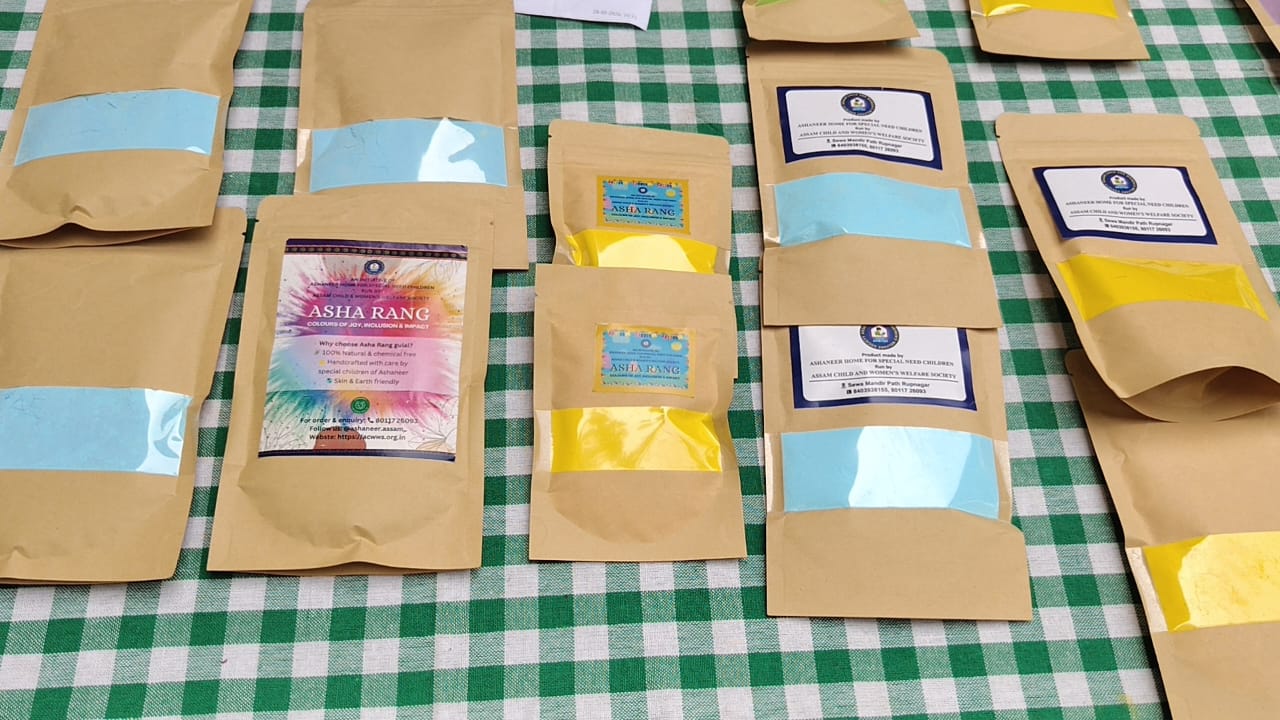 Natural Holi is made especially by talented children in Guwahati