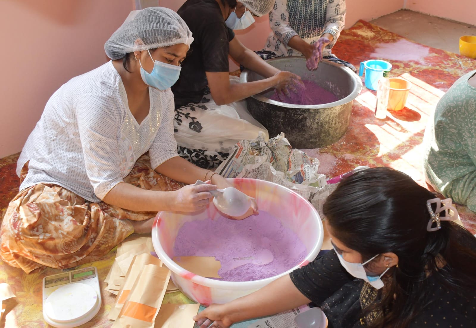 Natural Holi is made especially by talented children in Guwahati