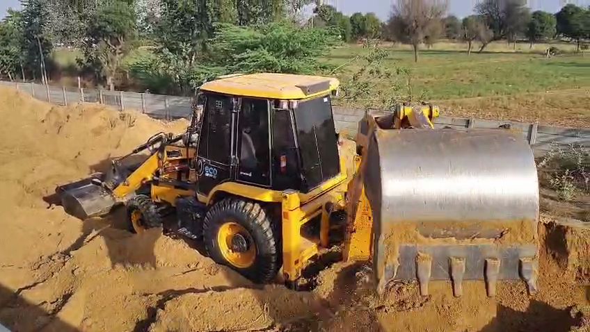 Roadside excavation underway
