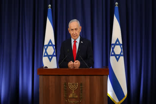 Israeli Prime Minister Benjamin Netanyahu speaks during a press conference in Jerusalem, Thursday, March 19, 2026.