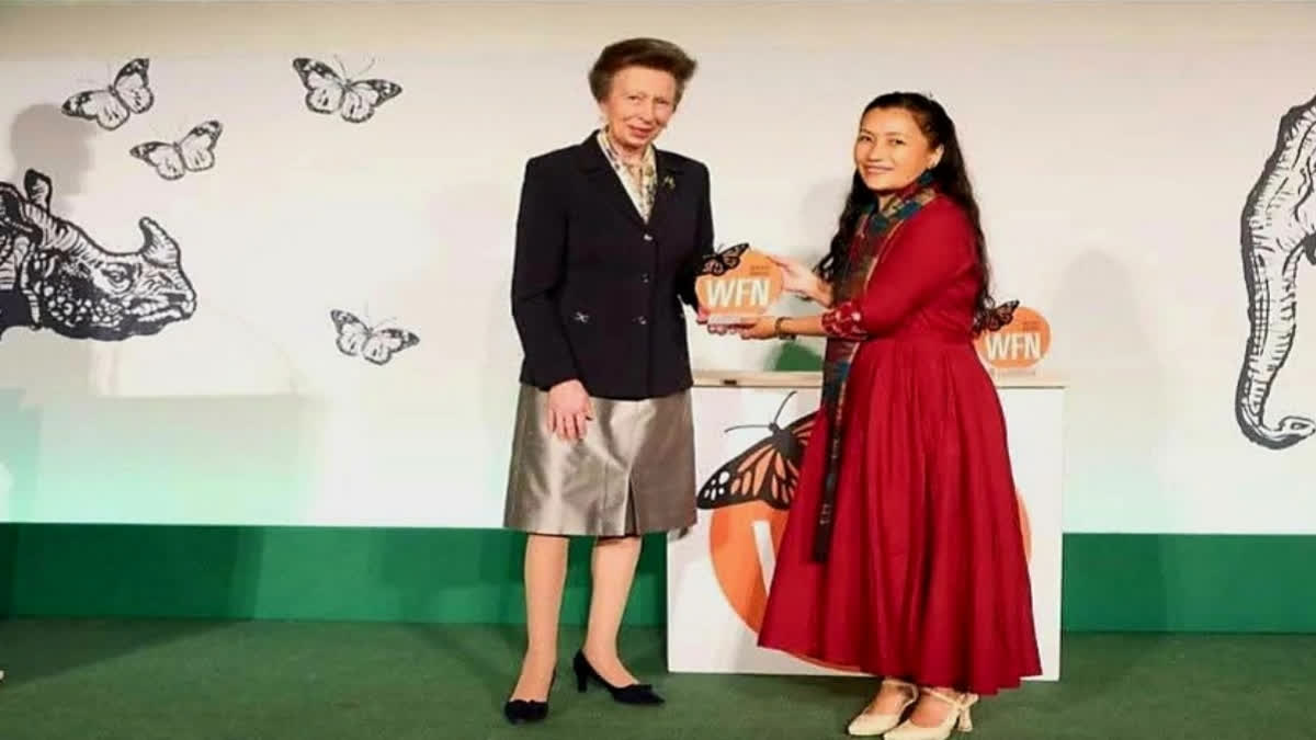 Darjeeling: Environmental Researcher Wins Green Oscar For Himalayan Salamander Conservation Barkha Subba receiving the Whitley Award in London