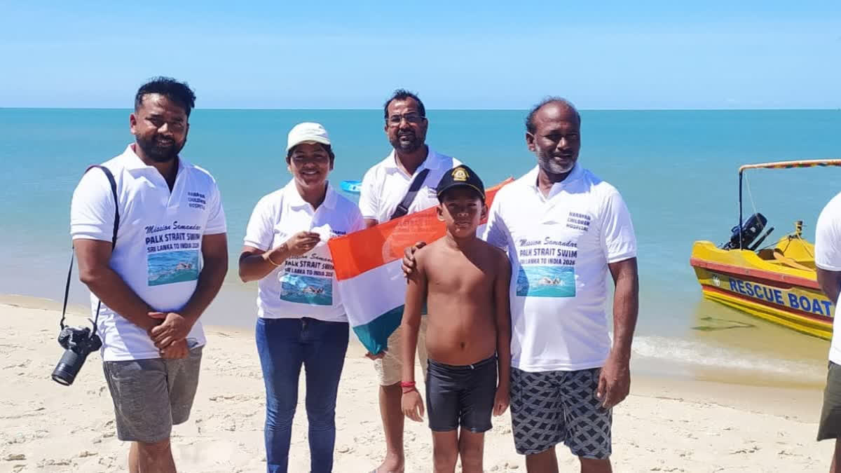 7-Year-Old Jharkhand Boy Sets World Record, Swims Across Palk Strait 7-Year-Old Jharkhand Boy Sets World Record, Swims Across Palk Strait