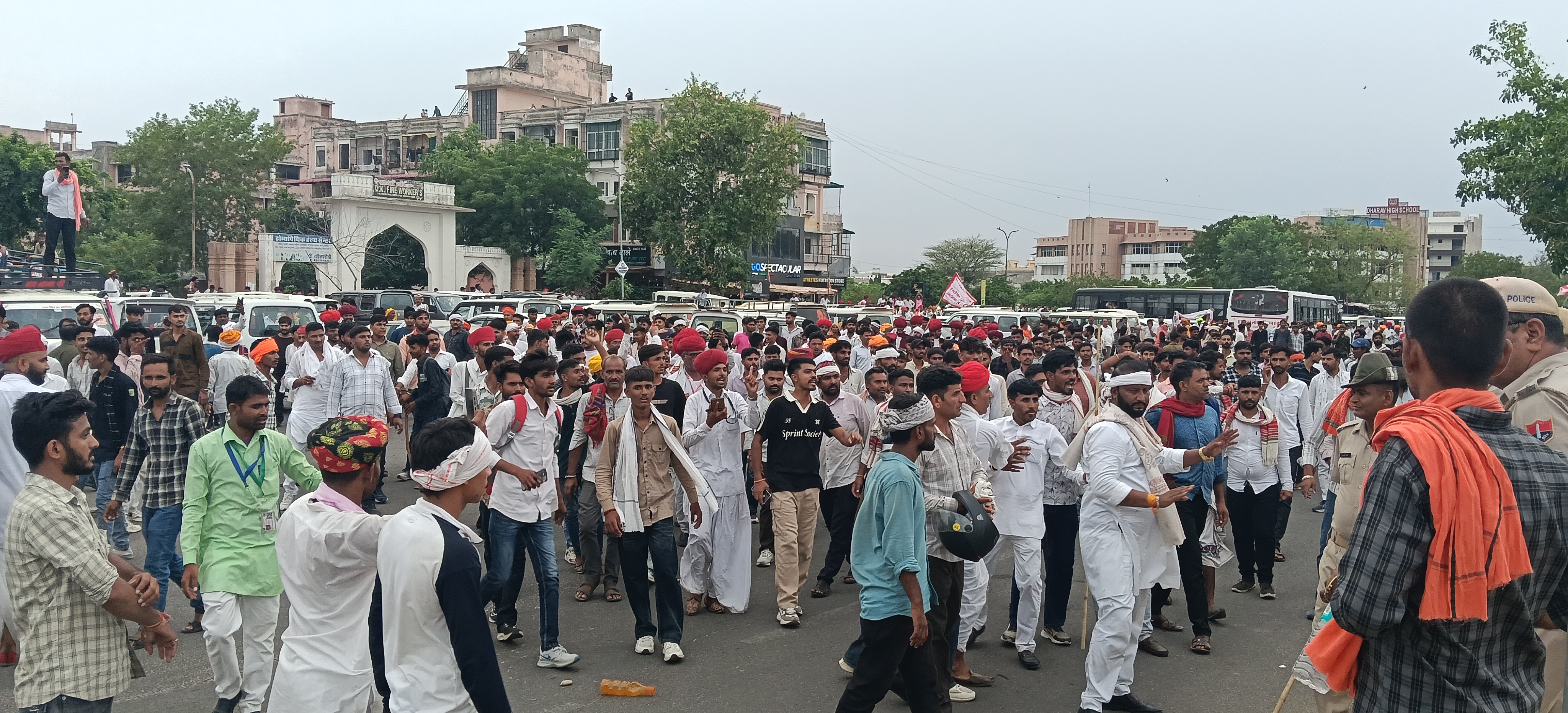 Protesters during the demonstration