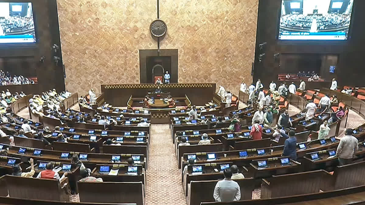 Opposition Protests Rock Rajya Sabha; Proceedings Adjourned For The Day Opposition MPs protest in the well of the Rajya Sabha during the Monsoon Session of Parliament in New Delhi on Wednesday, July 30, 2025.