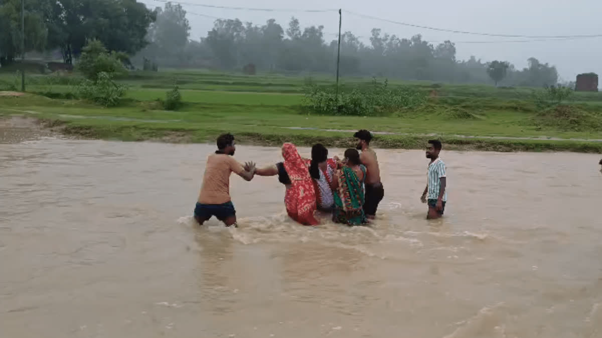 Woman In Labour Taken Across Swollen River In Bihar Village, Exposing Gaps In Rural Infrastructure