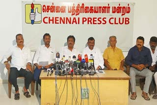 செய்தியாளர்களை சந்தித்த லாரி உரிமையாளர்கள்