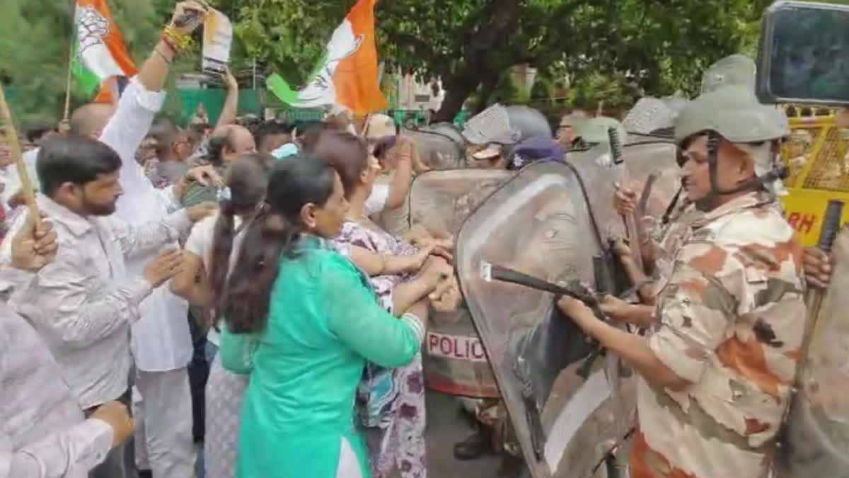 CHANDIGARH CONGRESS PROTESTS