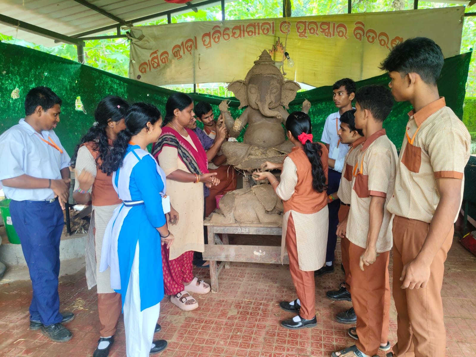 Hearing Impaired Children In Bhubaneswar Make Eco Friendly Ganesh Idols