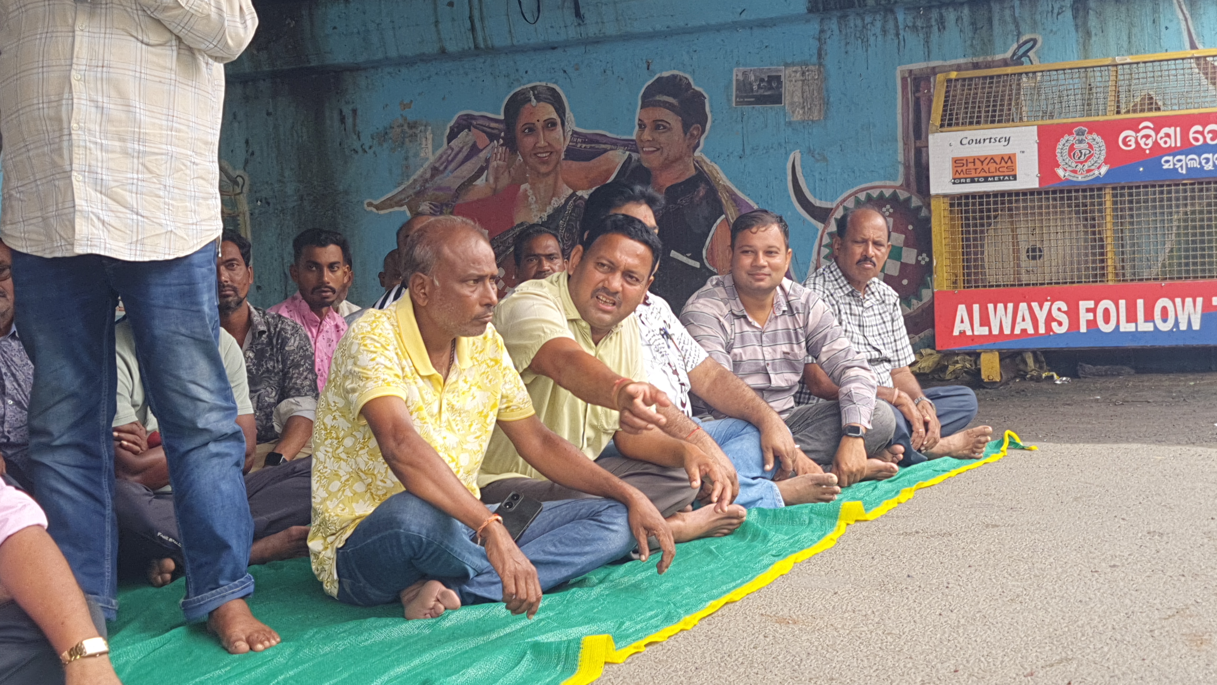 Farmer sitting in Protest