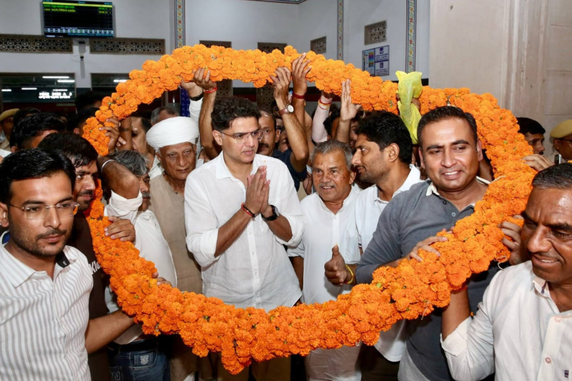 सचिन पायलट का जोरदार स्वागत