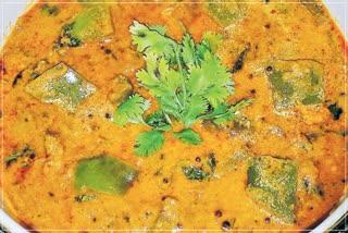 Dhaba Style Shimla Mirchi Besan Curry