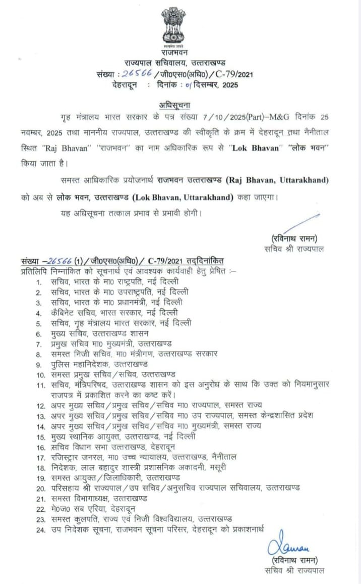 UTTARAKHAND RAJ BHAVAN