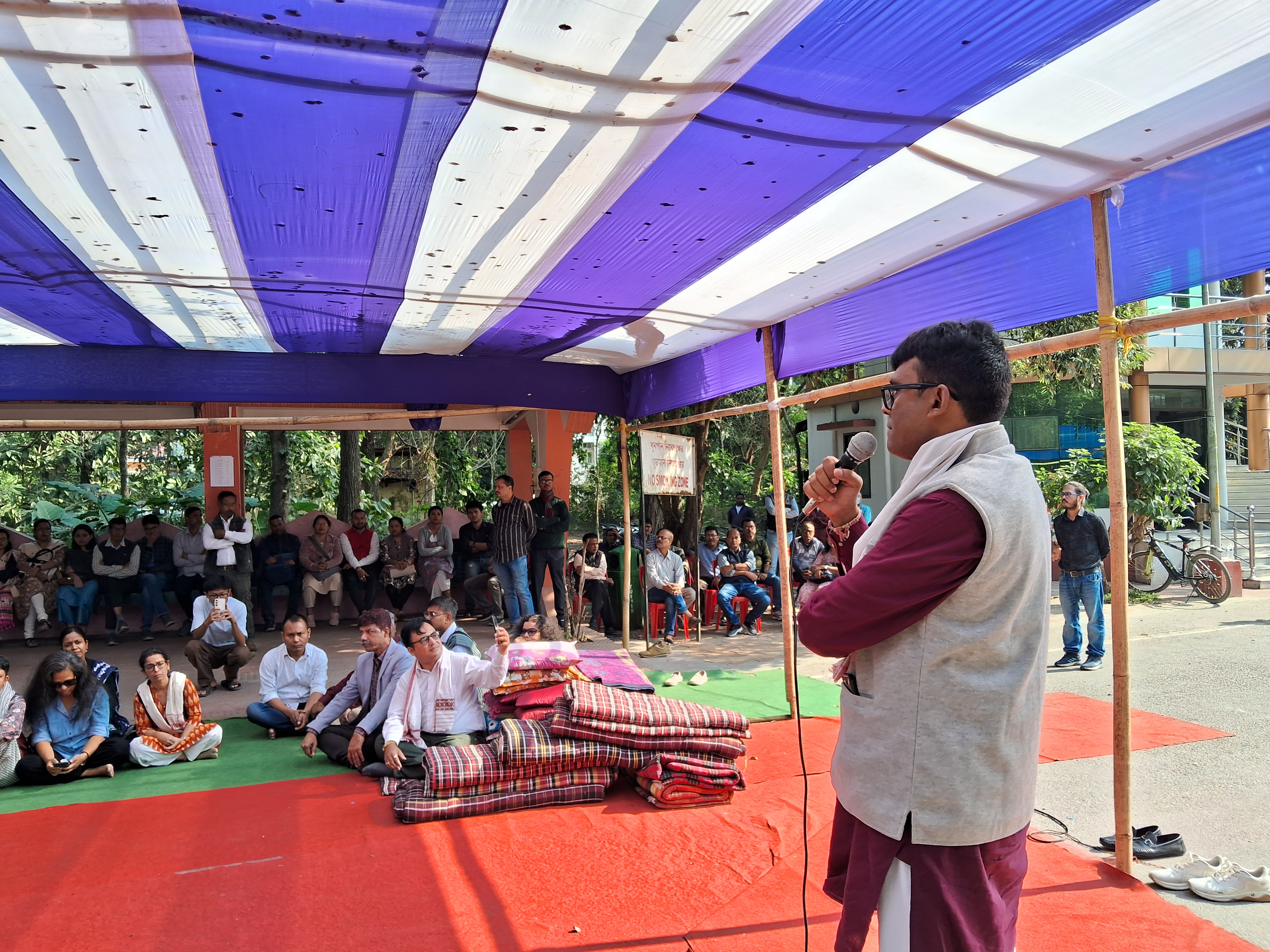 Protest in Tezpur University