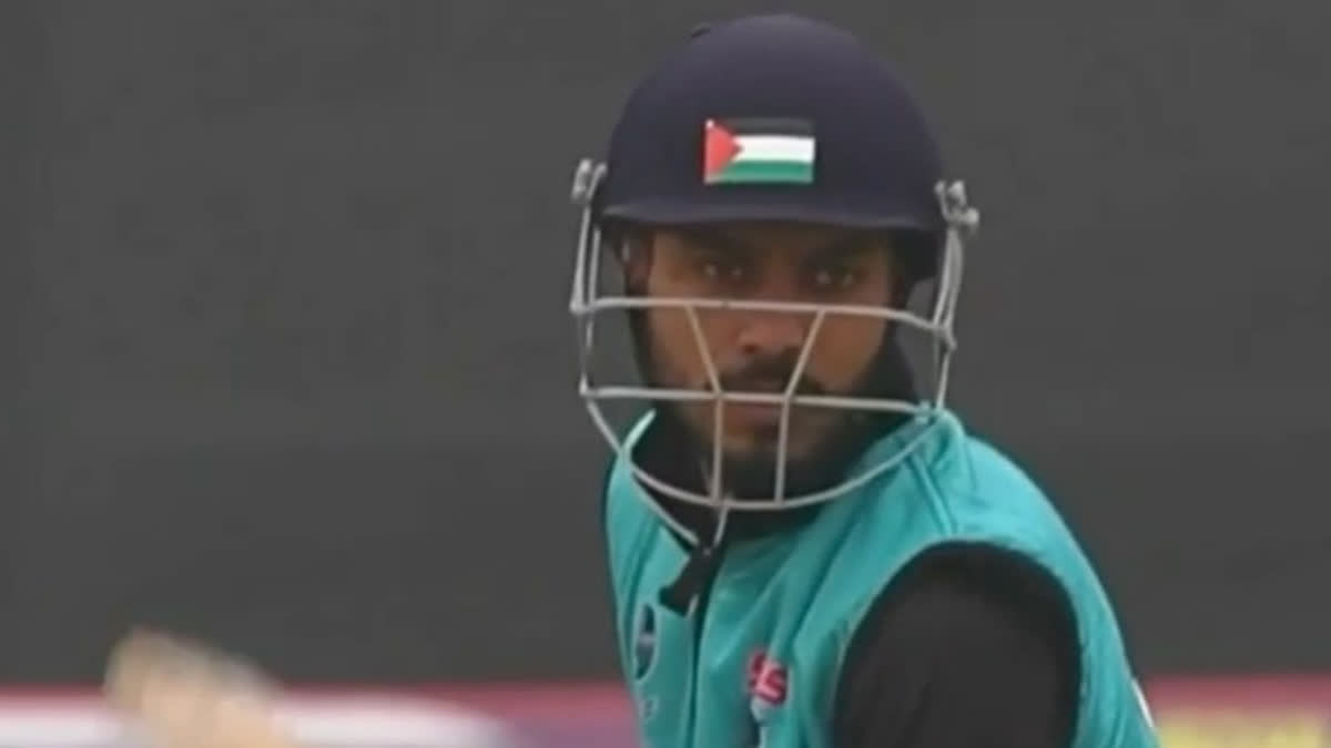 Kashmiri Cricketer Faces Police Probe After Palestine Flag Appears On Helmet