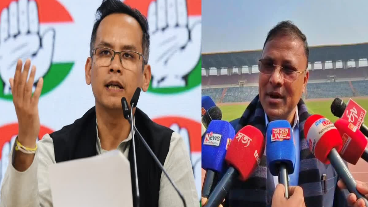 APCC president Gaurav Gogoi and Minister Bimal Bora