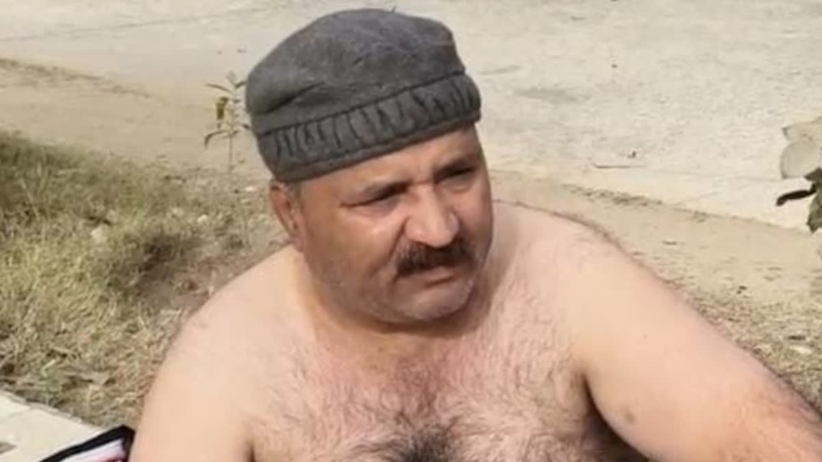 Government employee sitting on protest
