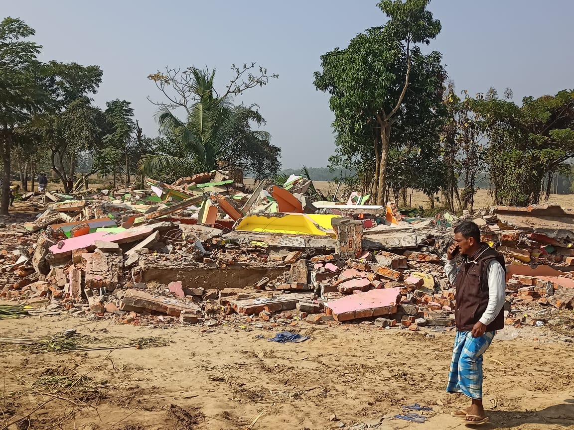 Eviction drive carried out in Hojai district at the beginning of the new year