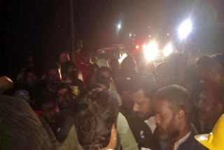 People gathered in Accident Place