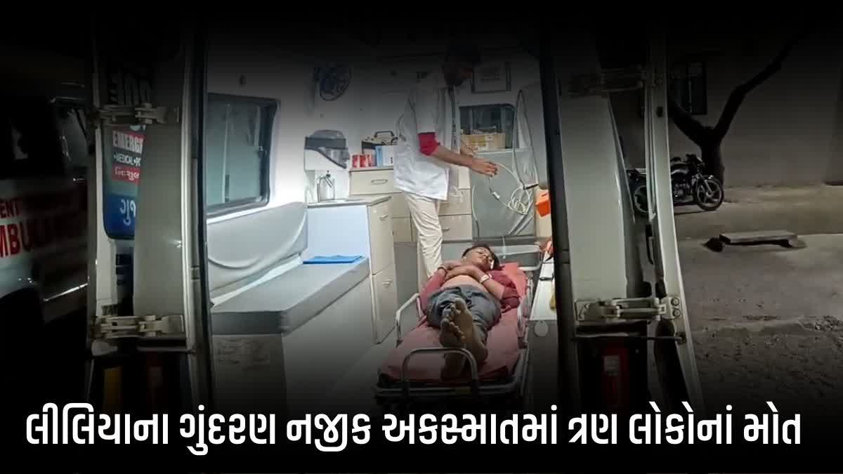 લીલિયાના ગુંદરણ નજીક ભયાનક અકસ્માત