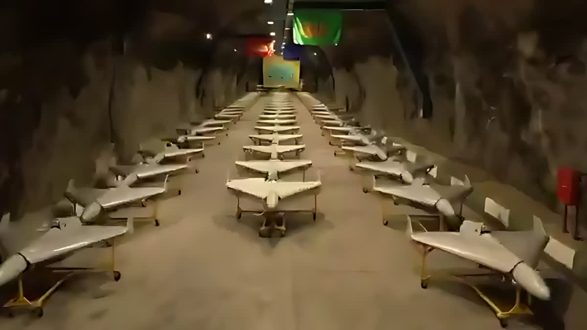 The massive underground arsenal of drones.