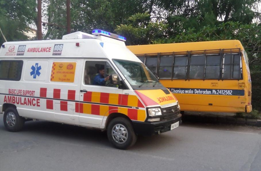 MBULANCE DEPLOYED ON HOLI