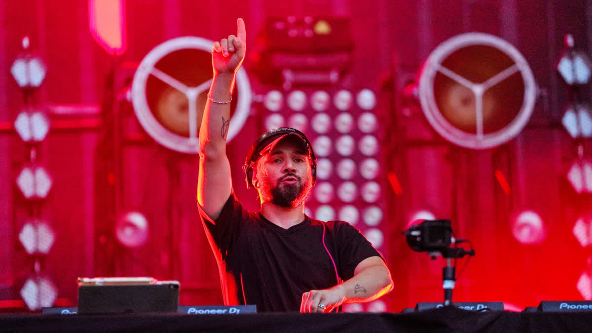 Skrillex performing live
