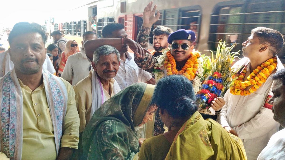 Retired CRPF Jawan Welcome
