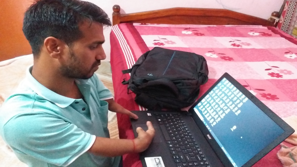 Asst Professor Gyana Das at his home