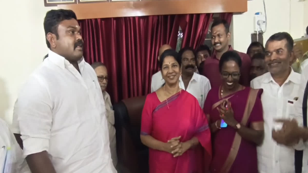 வாசுதேவநல்லூர் சட்டமன்ற அலுவலக திறப்பு விழாவில்  எம்.பி கனிமொழி