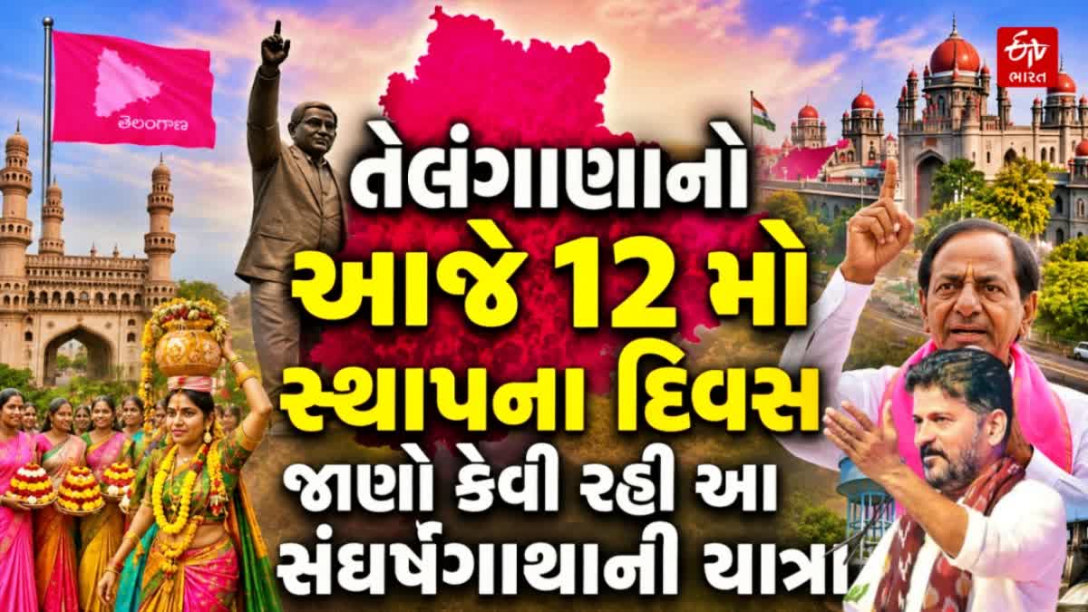 તેલંગાણાનો આજે 12મો સ્થાપના દિવસ