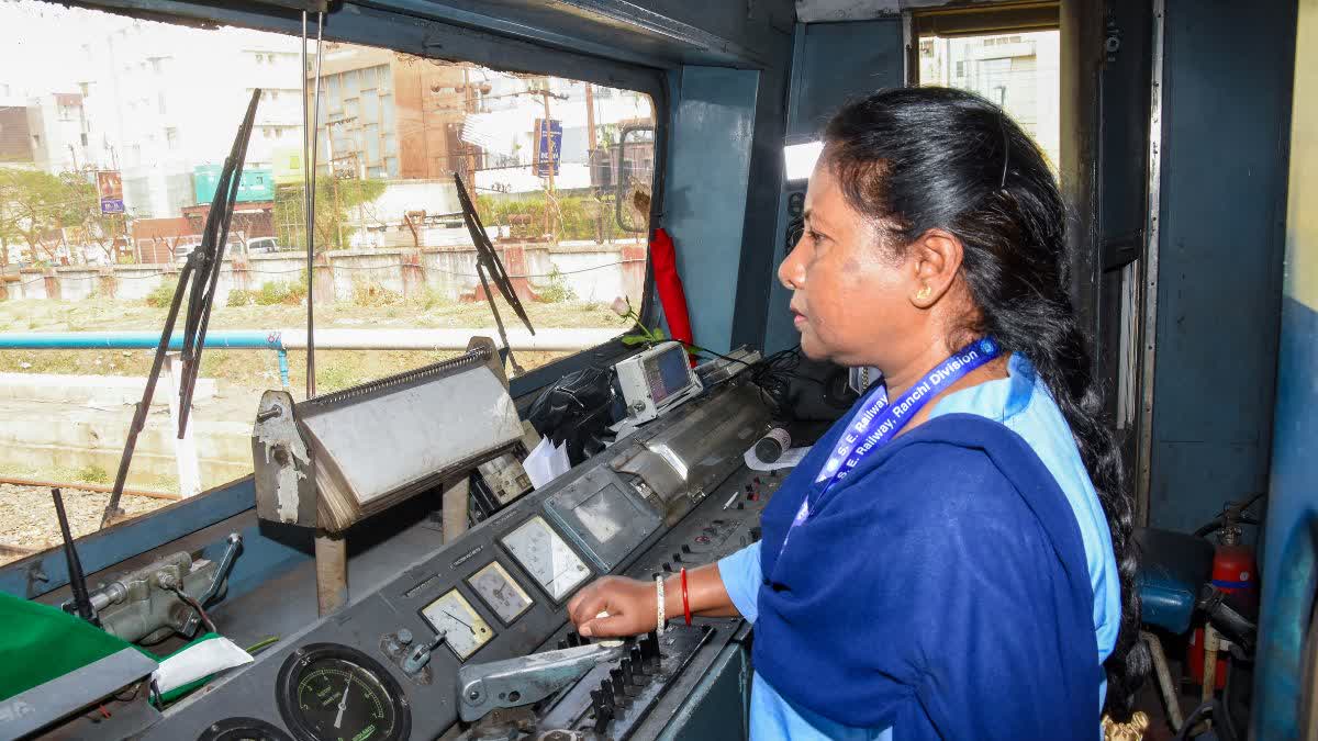 A woman loco pilot