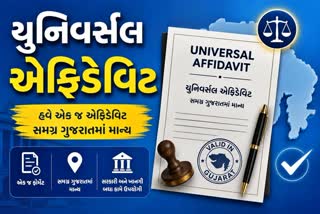 મગ્ર ગુજરાતમાં એક જ ‘યુનિવર્સલ એફિડેવિટ’ માન્ય ગણાશે