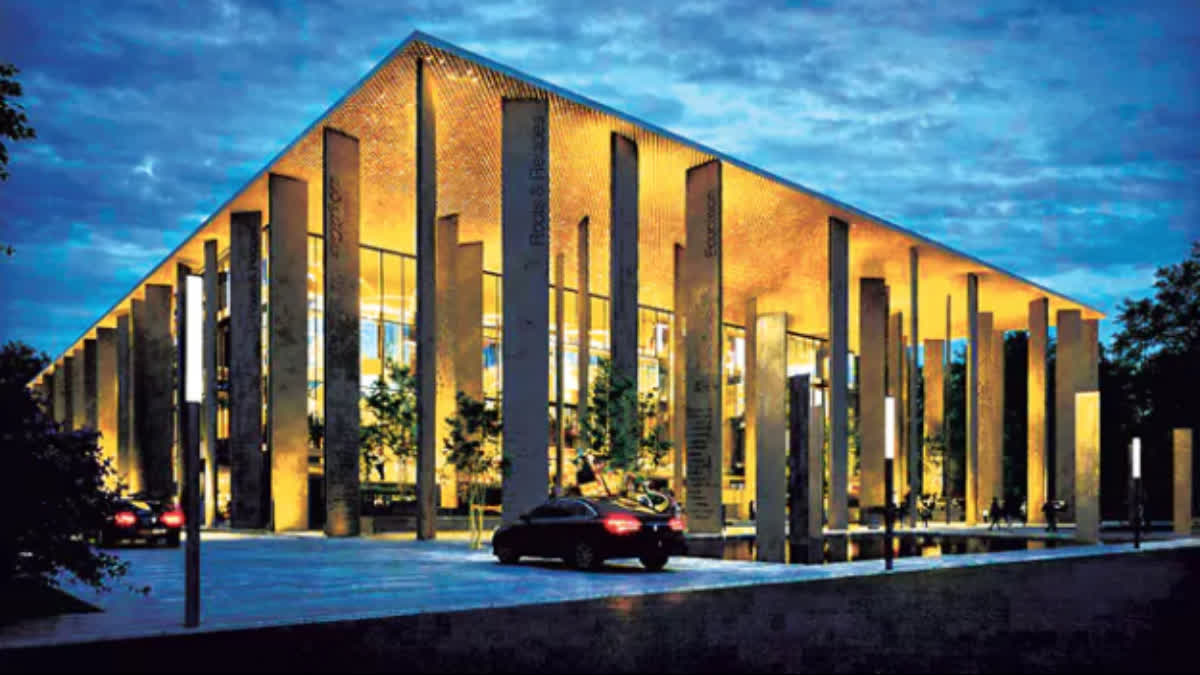 Model of the Central Library building