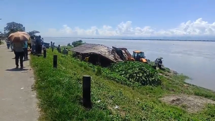 Dibrugarh District Administration carried out an eviction drive
