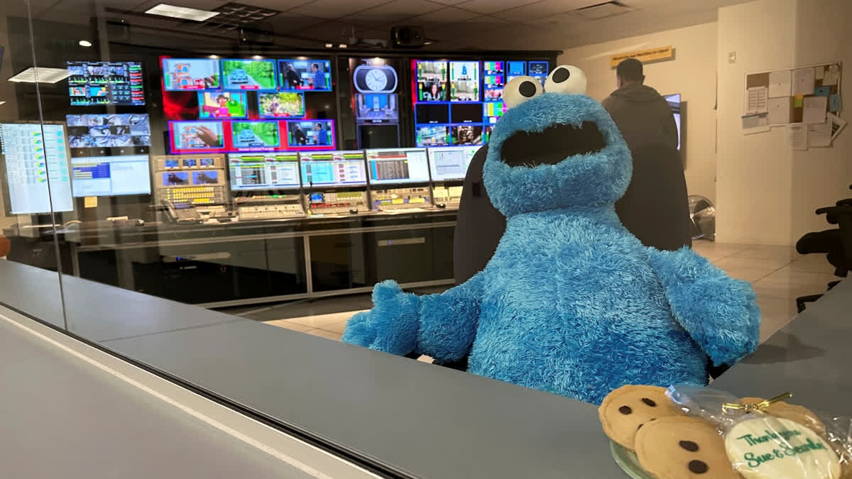 Corporation For Public Broadcasting To Shut Down After Being Defunded By Congress, Targeted By Trump FILE - A stuffed Cookie Monster is seated in a control room at the Arizona PBS offices at the Walter Cronkite School of Journalism and Mass Communication in Phoenix, Friday, May 2, 2025.