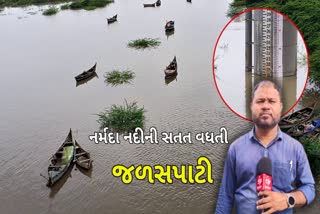 નર્મદા નદીમાં વધ્યો પાણીનો પ્રવાહ