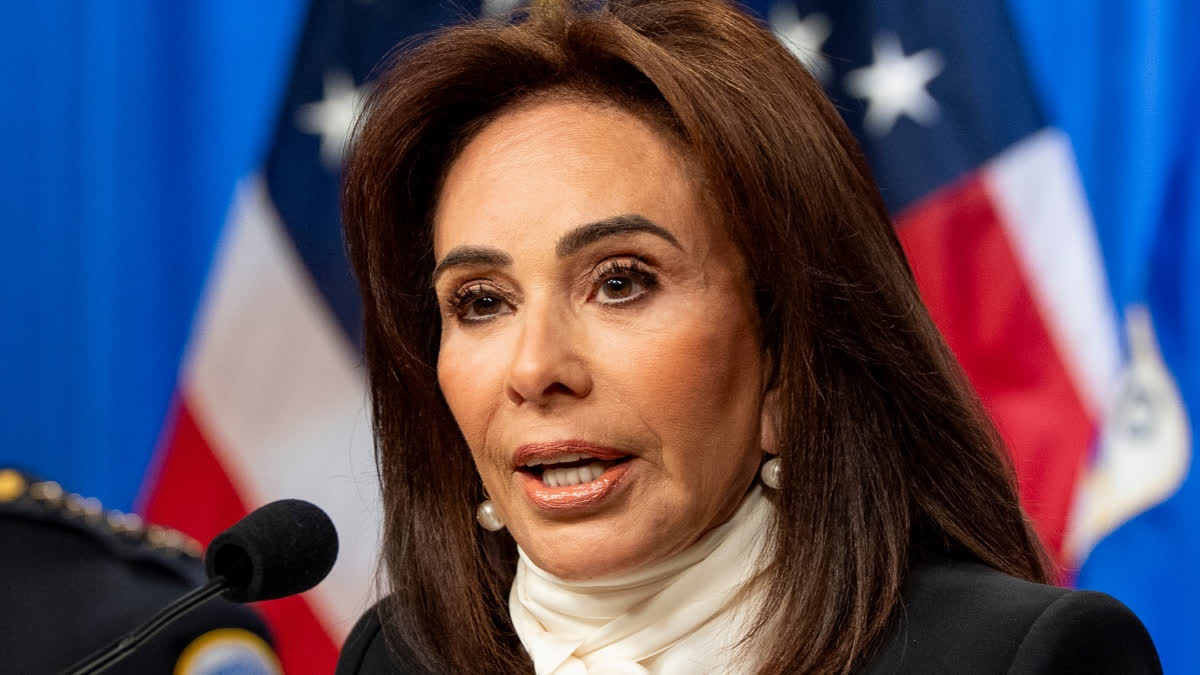 FILE - U.S. Attorney Jeanine Pirro speaks during a news conference at the Department of Justice, Dec. 4, 2025, in Washington.