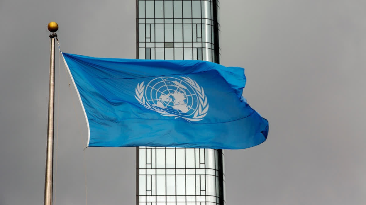 UN Report Finds Syria Was Building A Nuclear Reactor In Deir El-Zour Under Former President Assad FILE - The UN flag flies on a stormy day at the United Nations during the United Nations General Assembly, Sept. 22, 2022.
