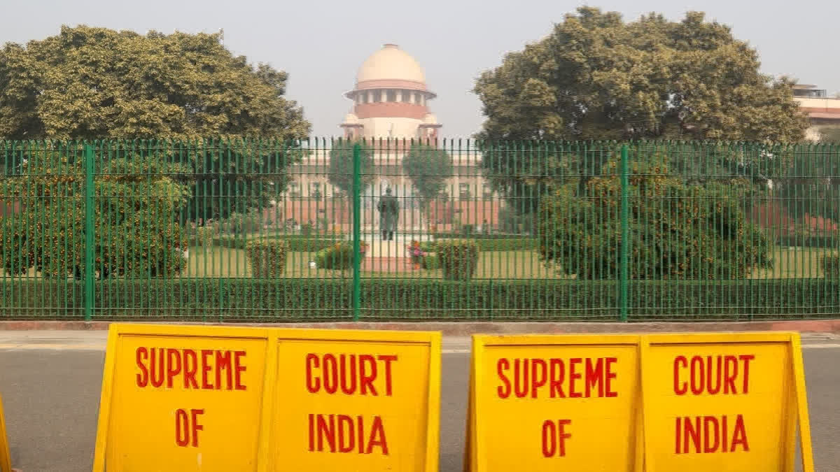 A striking view of the Supreme Court of India standing tall under a clear sky, in New Delhi, Monday, December 29, 2025